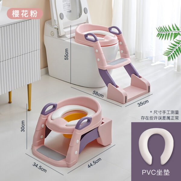 2-in-1 Kids Training Toilet Seat Trainer with Soft PVC Cushion