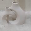 2-in-1 Ceramic Circular Hollow Vase