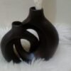 2-in-1 Ceramic Circular Hollow Vase
