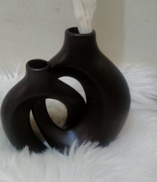 2-in-1 Ceramic Circular Hollow Vase