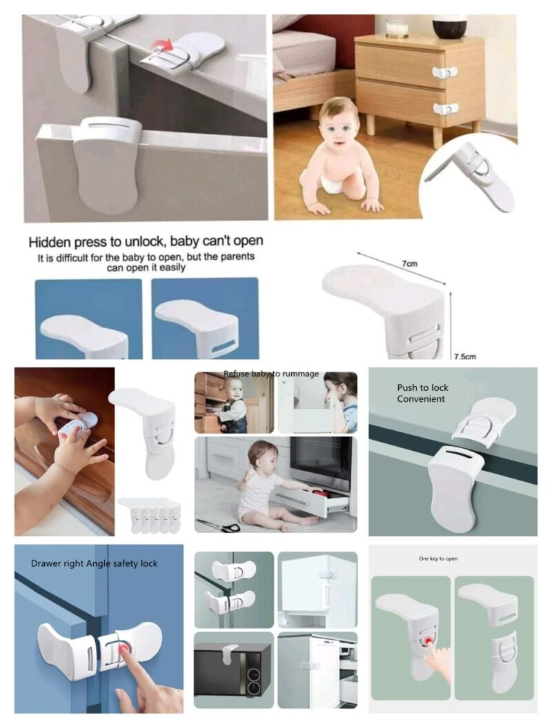 3Pcs Baby Safety Locks – Childproof Your Home!