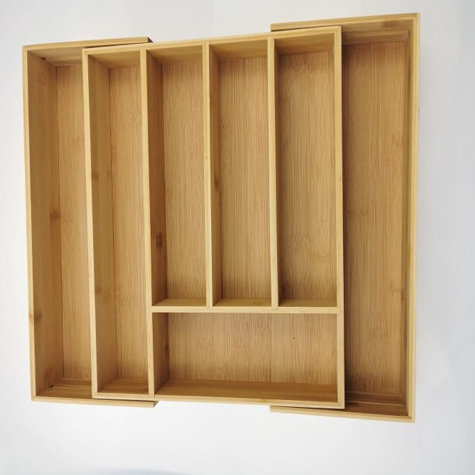 Bamboo Cutlery Organiser – Expandable